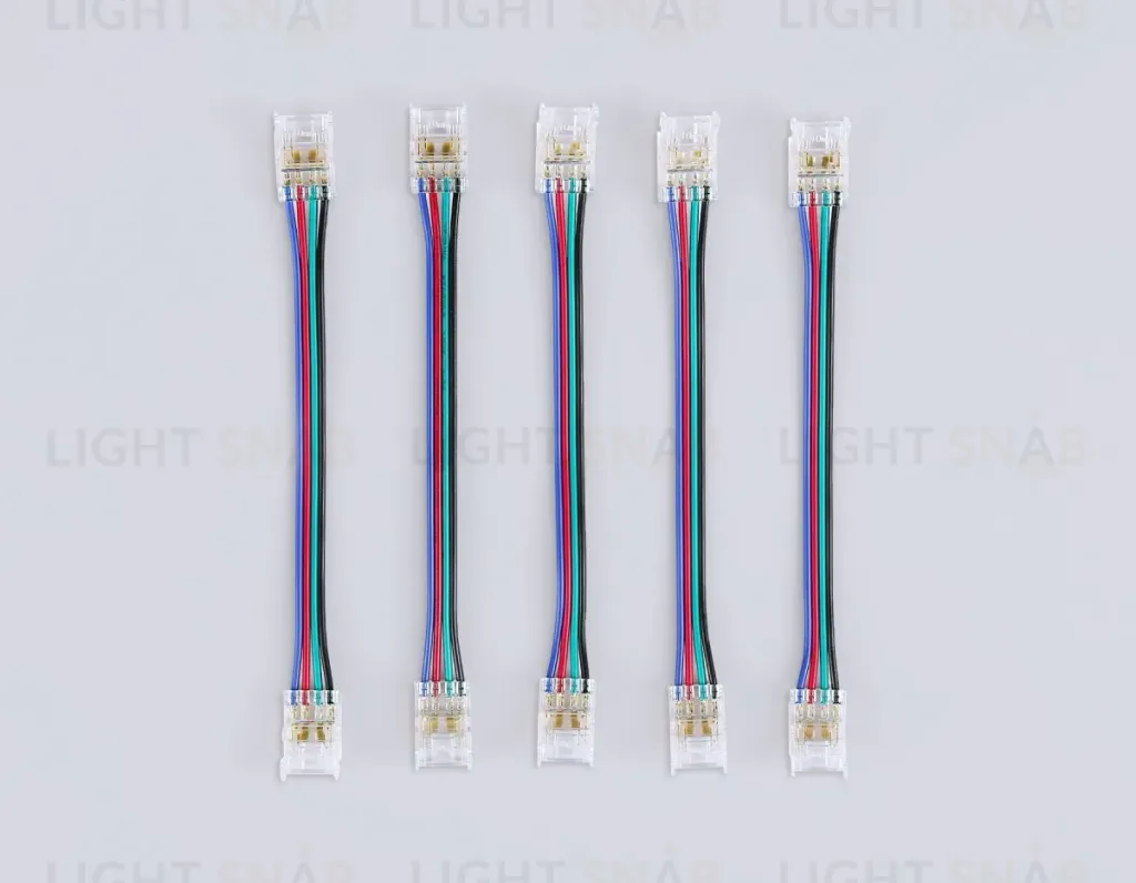 Соединитель гибкий двухсторонний Ambrella Light Illumination COB RGB 12/24V для лент 10mm (4 конт.) (5шт. в комплекте) GS7921 GS7921