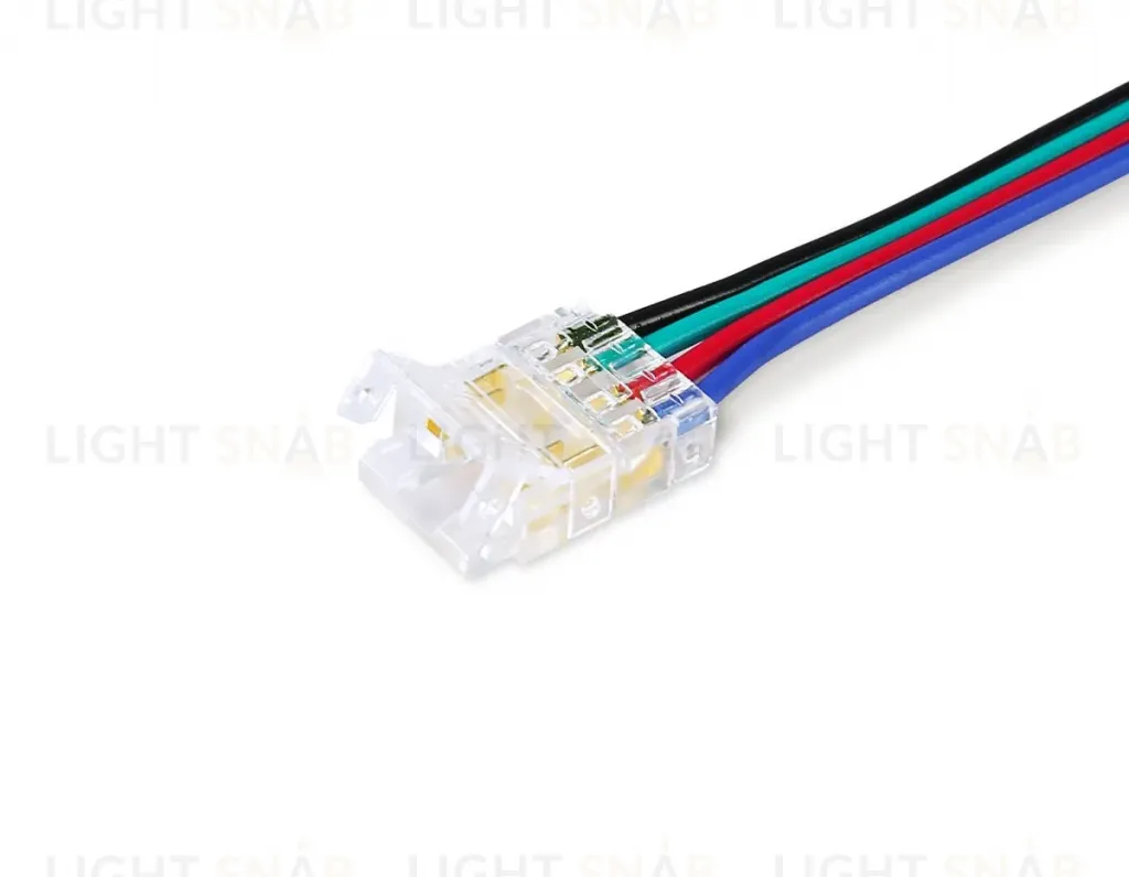Соединитель гибкий двухсторонний Ambrella Light Illumination COB RGB 12/24V для лент 10mm (4 конт.) (5шт. в комплекте) GS7921 GS7921