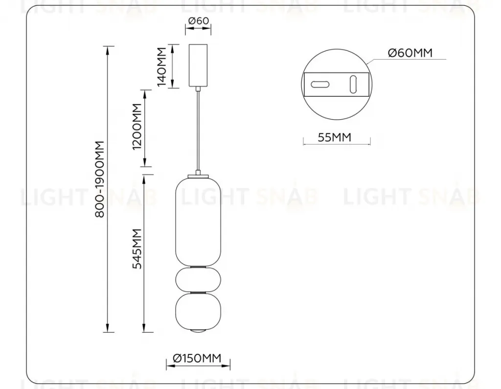 Подвесной светильник Ambrella Light High Light Modern LH11033 LH11033