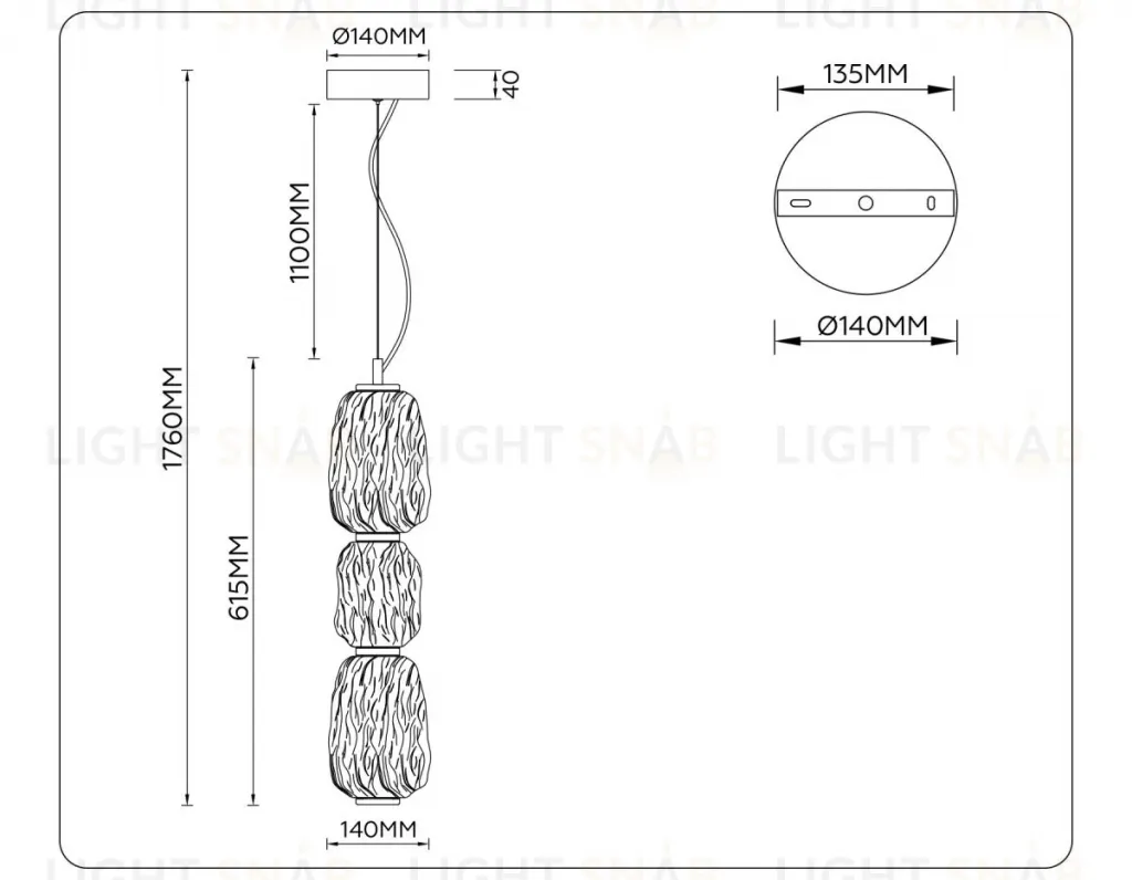 Подвесной светильник Ambrella Light High Light Crystal LH30102 LH30102