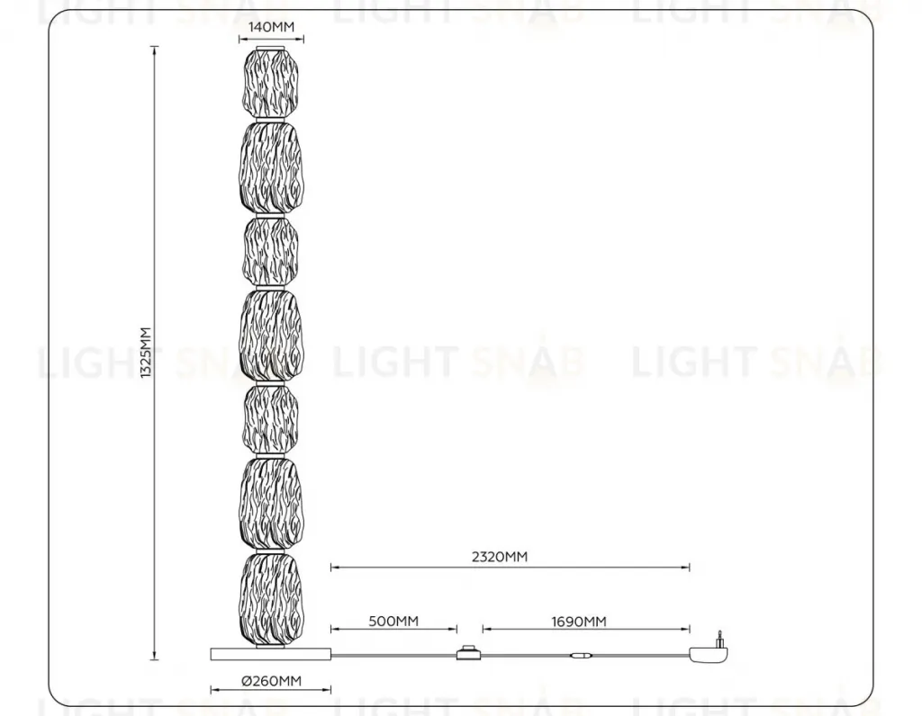 Торшер Ambrella Light High Light Crystal LH30112 LH30112