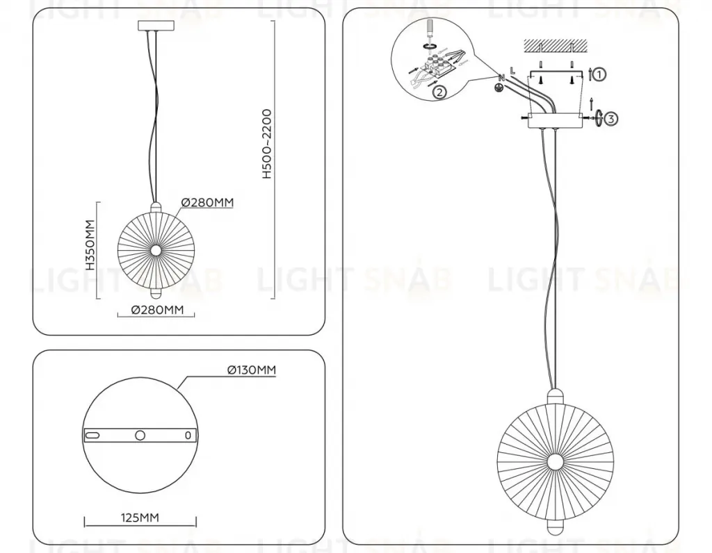 Подвесной светильник Ambrella Light High Light Crystal LH31145 LH31145