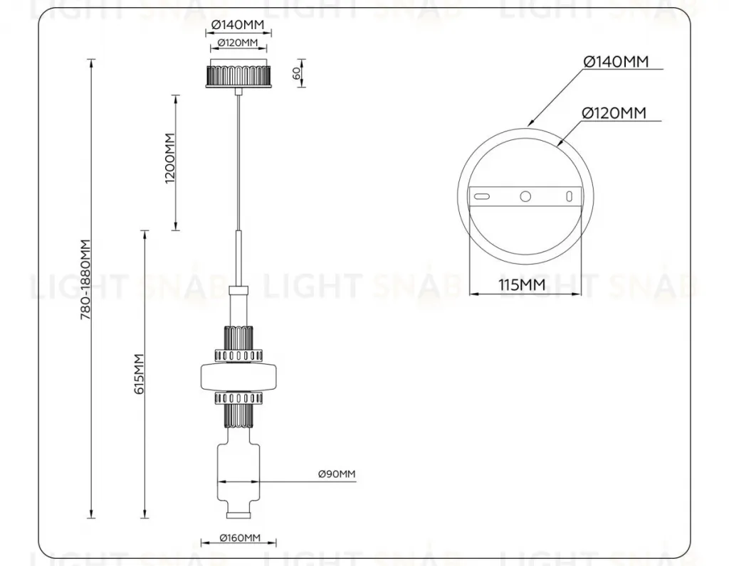 Подвесной светильник Ambrella Light High Light Ceramo Modern LH53121 LH53121