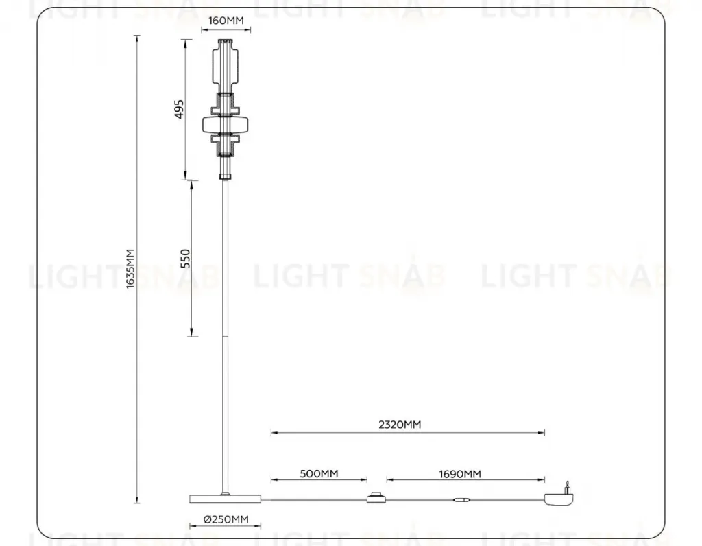 Торшер Ambrella Light High Light Ceramo Modern LH53132 LH53132