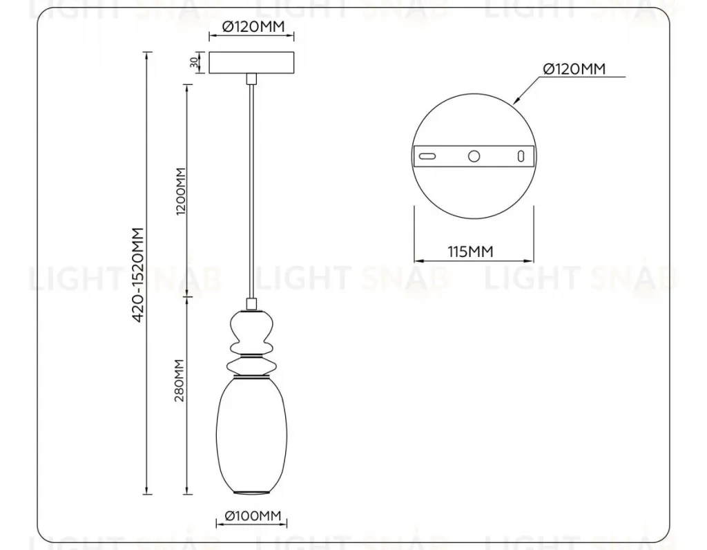 Подвесной светильник Ambrella Light High Light Ceramo Modern LH53141 LH53141