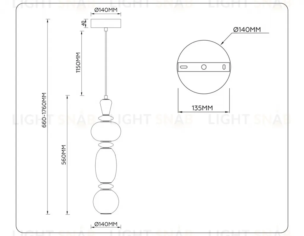 Подвесной светильник Ambrella Light High Light Ceramo Modern LH53142 LH53142