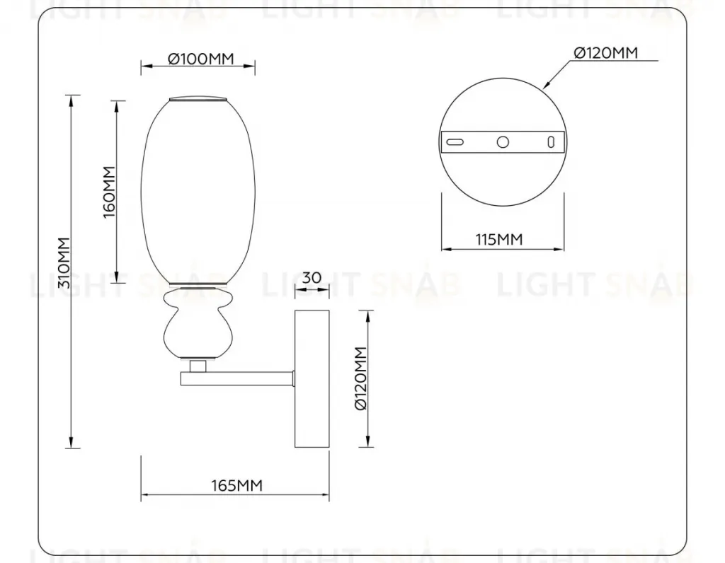Бра Ambrella Light High Light Ceramo Modern LH53148 LH53148