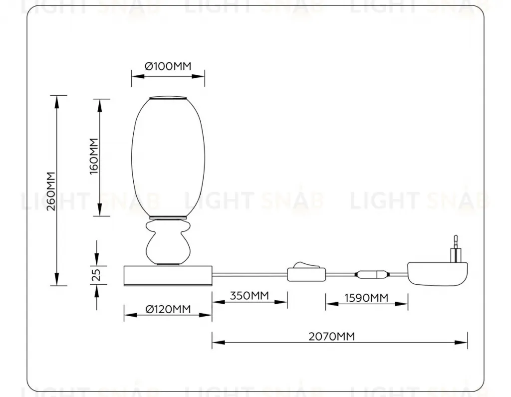 Настольная лампа Ambrella Light High Light Ceramo Modern LH53154 LH53154