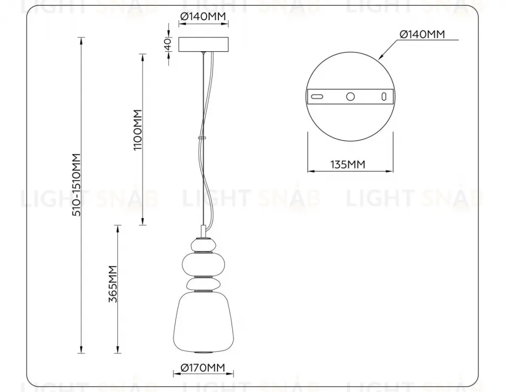 Подвесной светильник Ambrella Light High Light Ceramo Modern LH53162 LH53162