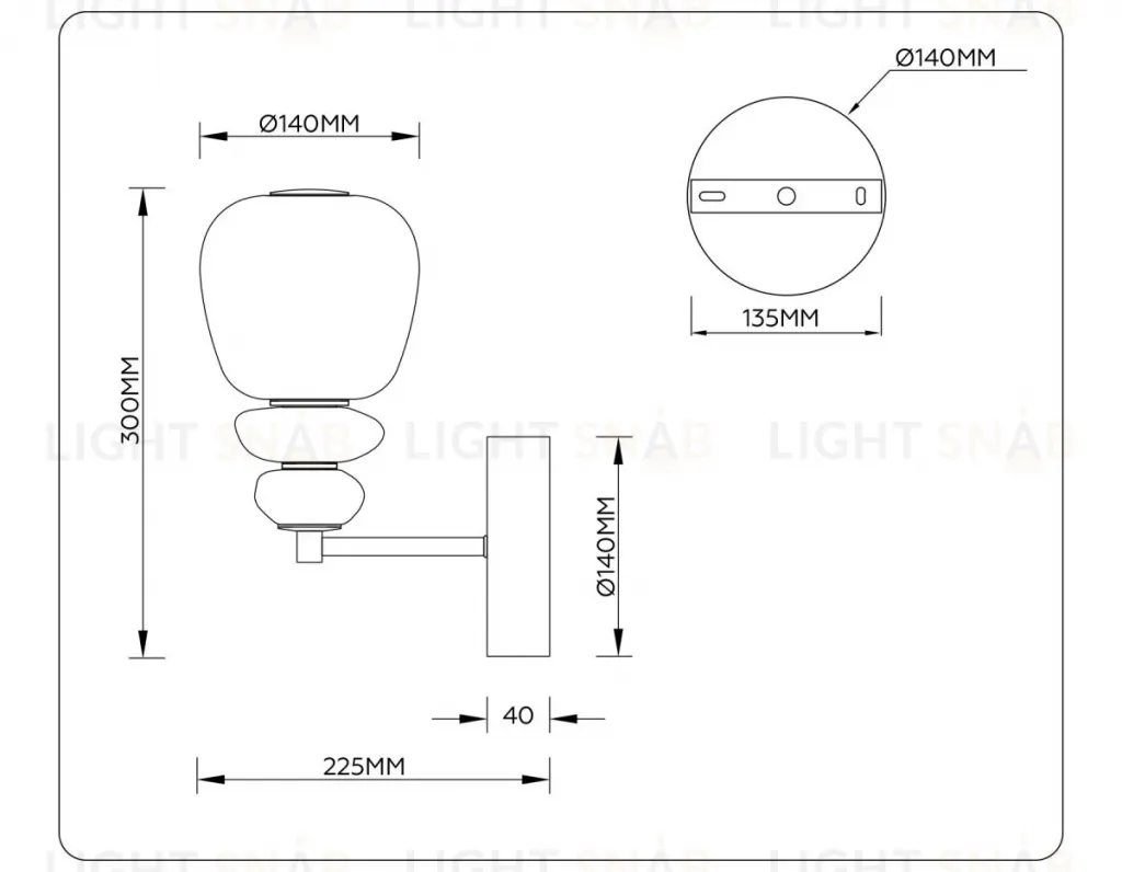 Бра Ambrella Light High Light Ceramo Modern LH53168 LH53168