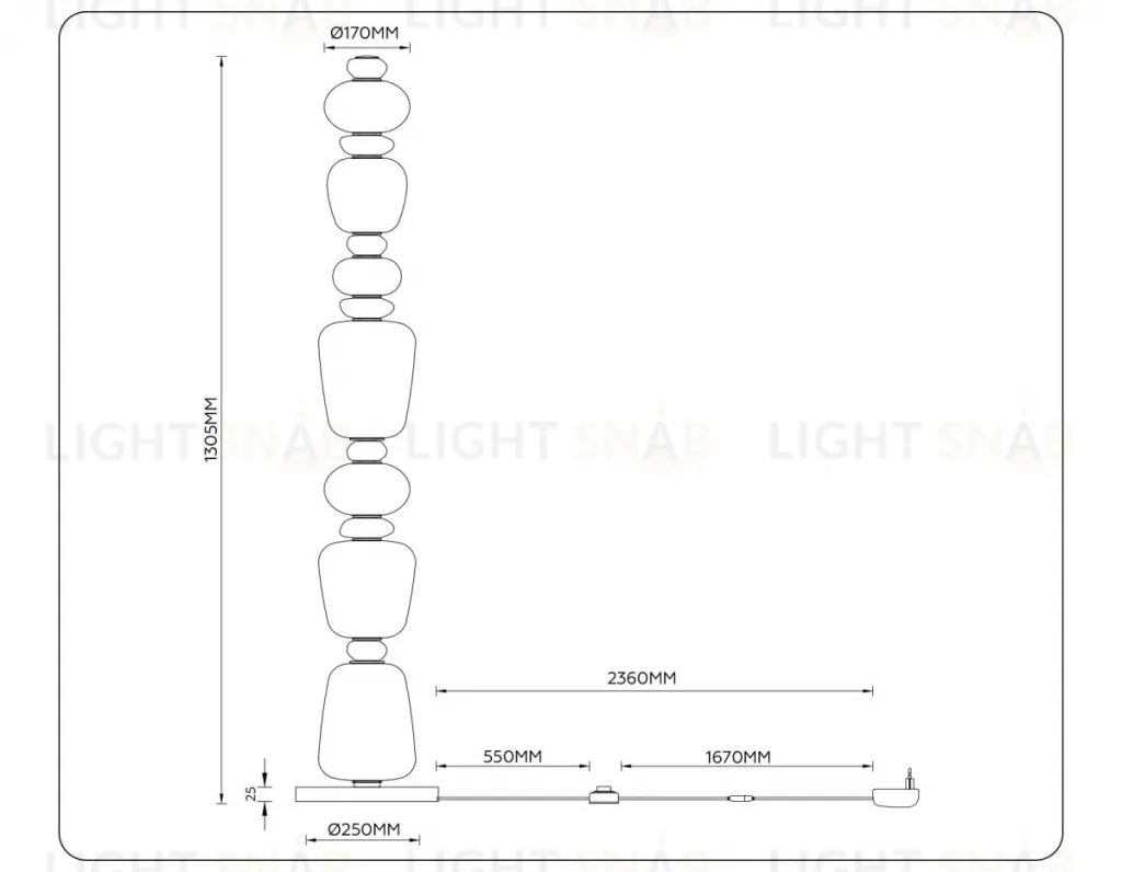 Торшер Ambrella Light High Light Ceramo Modern LH53172 LH53172