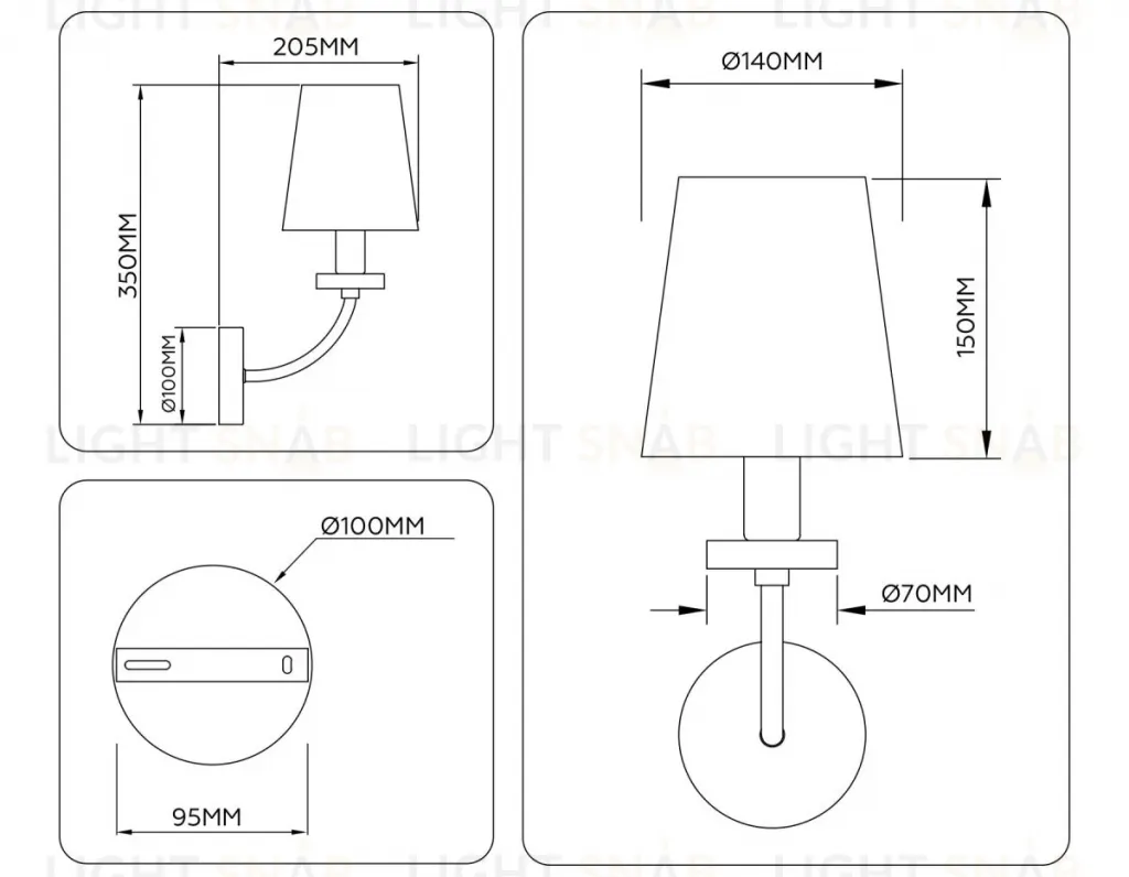 Бра Ambrella Light High Light Ceramo Classic LH75359 LH75359