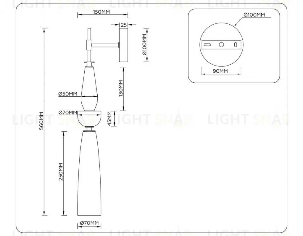 Бра Ambrella Light High Light Ceramo Modern LH75369 LH75369