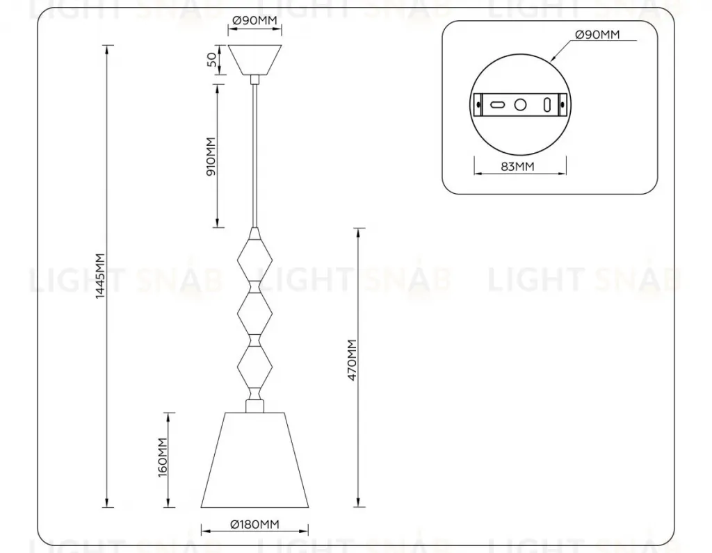 Подвесной светильник Ambrella Light High Light Ceramo Classic LH75405 LH75405