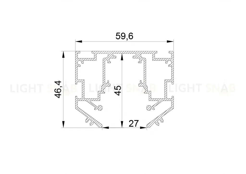 Шинопровод 48V д/натяжного потолка 2 метра Lightstar Uno Pro 509427 509427