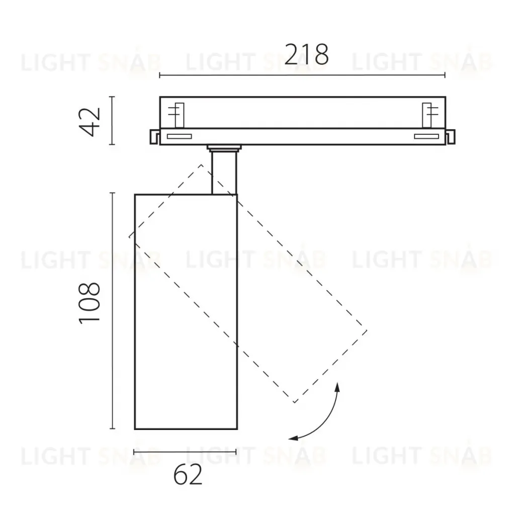 Трековый трехфазный светильник Quattro LED с управлением DALI Lightstar Alta Base A5137DALI A5137DALI