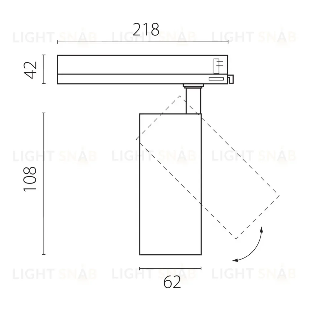Трековый трехфазный светильник Quattro LED с управлением TRIAC Lightstar Alta Base A5147TRIAC A5147TRIAC