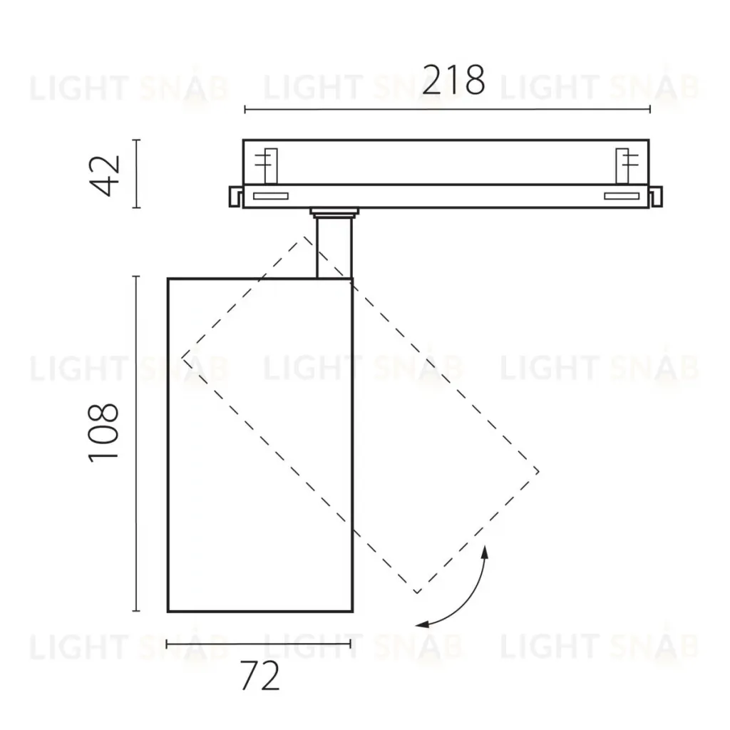 Трековый трехфазный светильник Quattro LED с управлением DALI Lightstar Alta Base A5237DALI A5237DALI