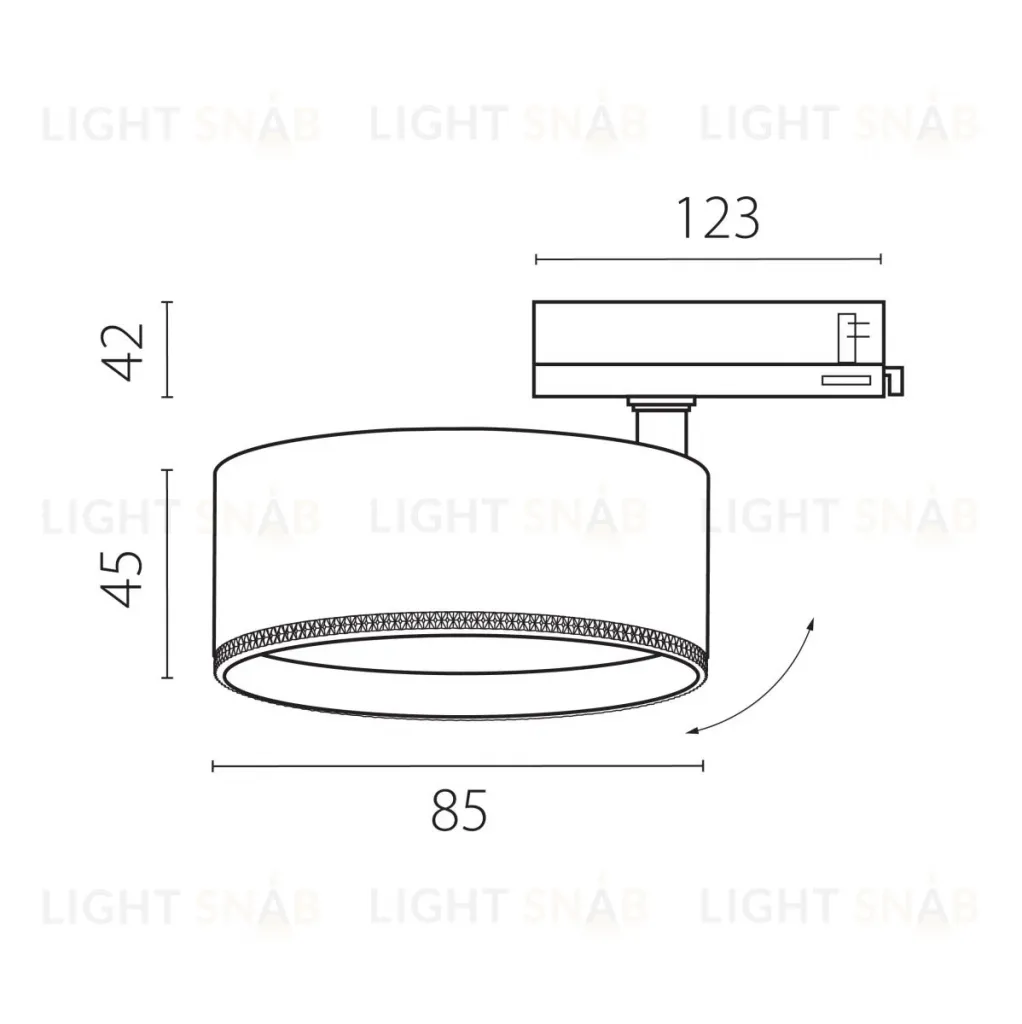 Трековый трехфазный светильник Quattro LED с адаптером Lightstar Alta Pro A5546QT (215546 + 594036) A5546QT