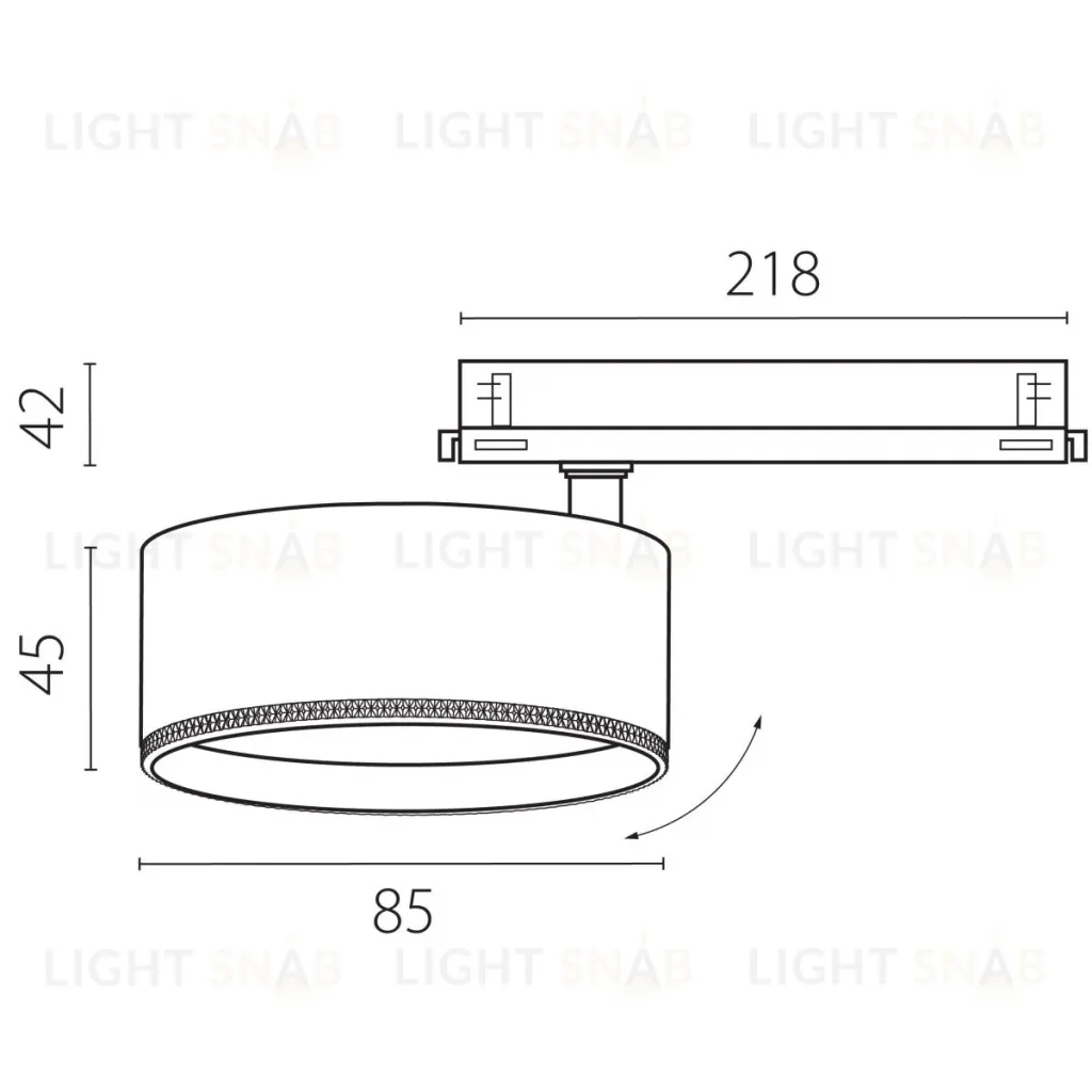 Трековый трехфазный светильник Quattro LED с управлением DALI Lightstar Alta Pro A5547DALI A5547DALI