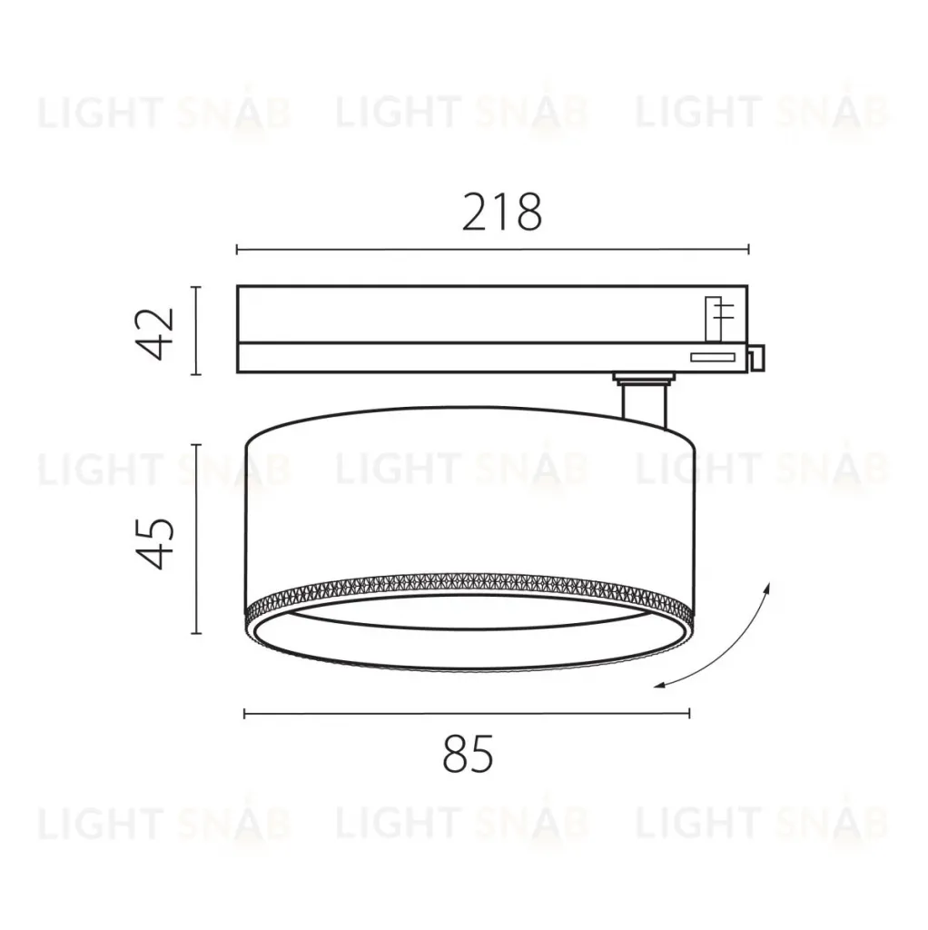 Трековый трехфазный светильник Quattro LED с управлением TRIAC Lightstar Alta Pro A5546TRIAC A5546TRIAC