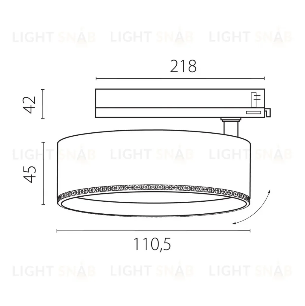 Трековый трехфазный светильник Quattro LED с управлением TRIAC Lightstar Alta Pro A5636TRIAC A5636TRIAC