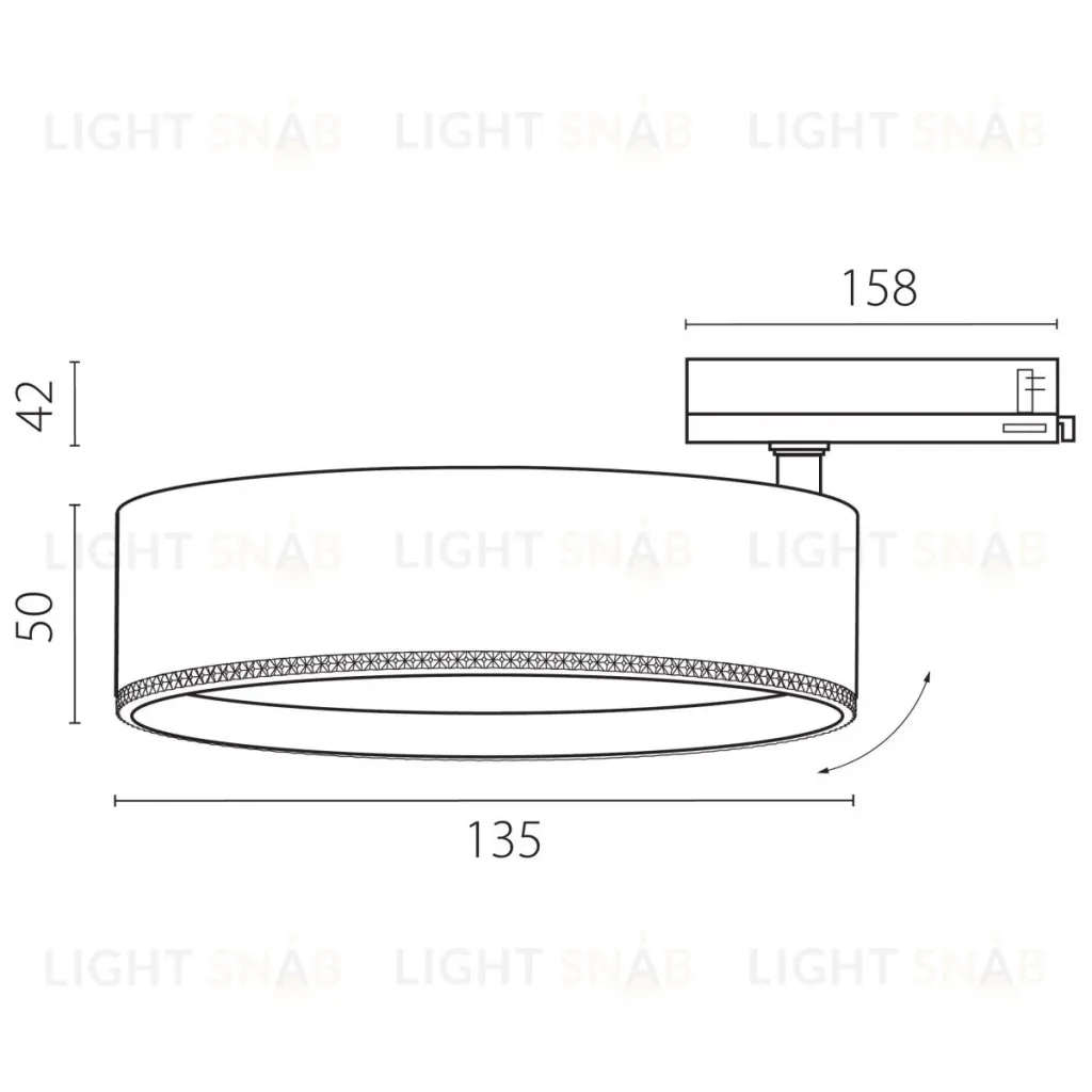 Трековый светильник Quattro LED с адаптером Lightstar Alta Pro A5736QT (215736 + 594046) A5736QT