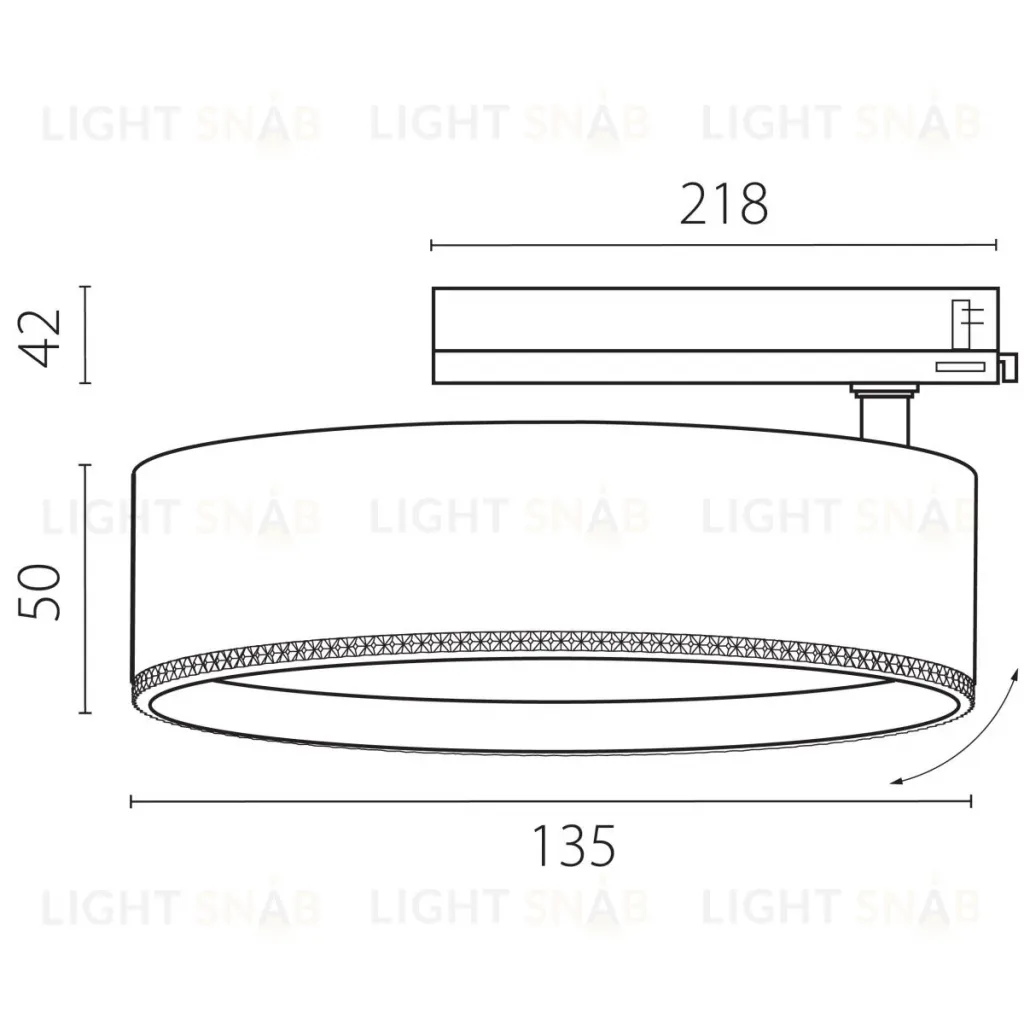 Трековый трехфазный светильник Quattro LED с управлением TRIAC Lightstar Alta Pro A5737TRIAC A5737TRIAC