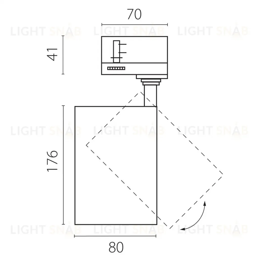 Трековый трехфазный светильник Quattro 20-55G с адаптером Lightstar Canno Pro C4307QT (304307 + 594007) C4307QT