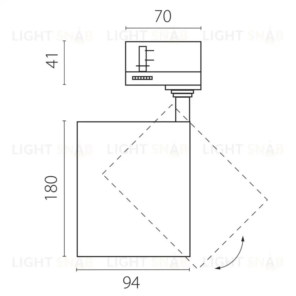 Трековый трехфазный светильник Quattro 20-55G с адаптером Lightstar Canno Pro C4407QT (304407 + 594007) C4407QT