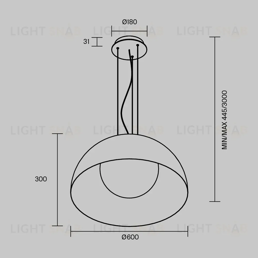 Подвесной светильник Maytoni Batten MOD472PL-L33B3K MOD472PL-L33B3K