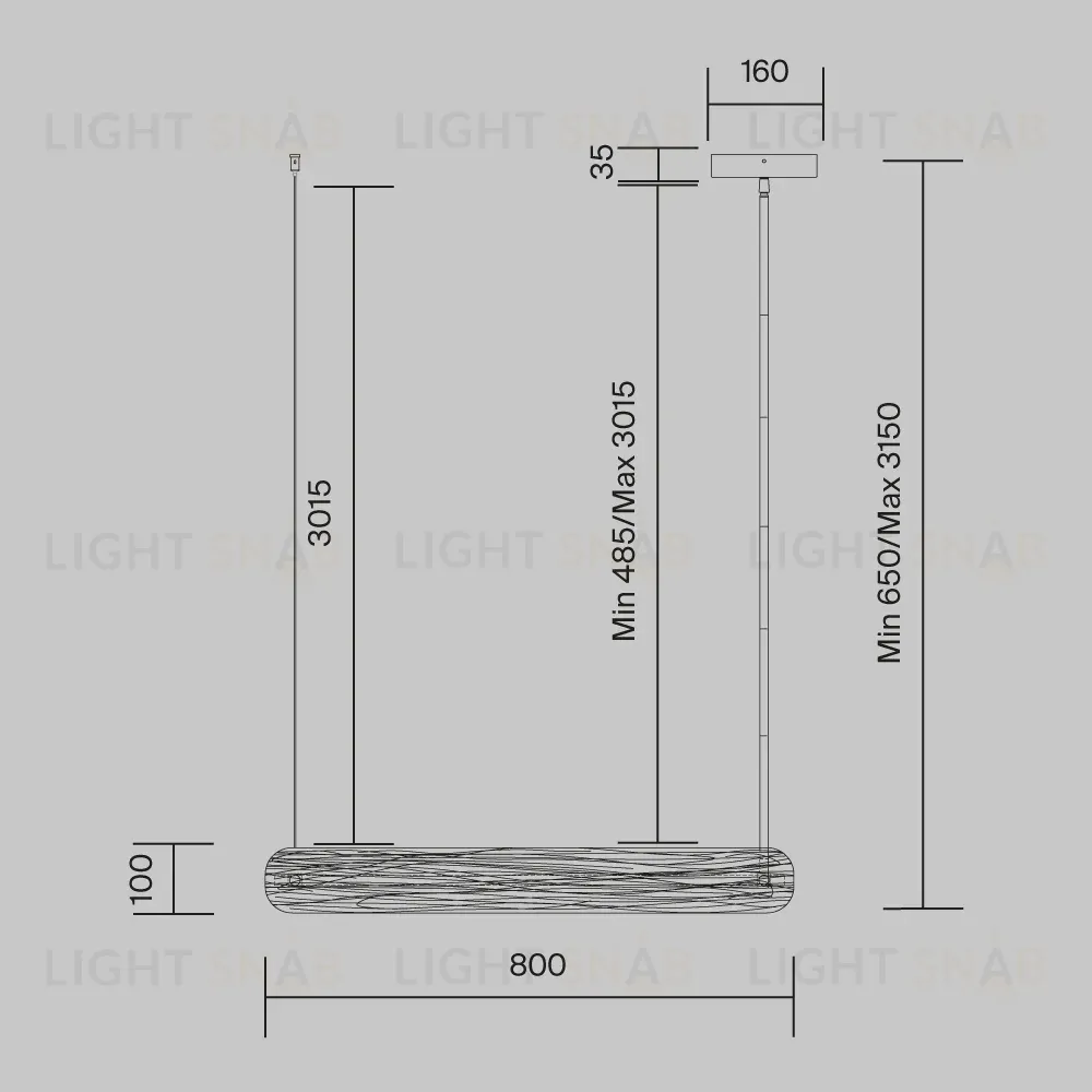 Подвесной светильник Maytoni Frostum MOD439PL-L20BSK MOD439PL-L20BSK
