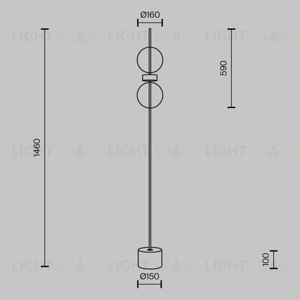 Торшер Maytoni Double Moon MOD478FL-L15B3K MOD478FL-L15B3K