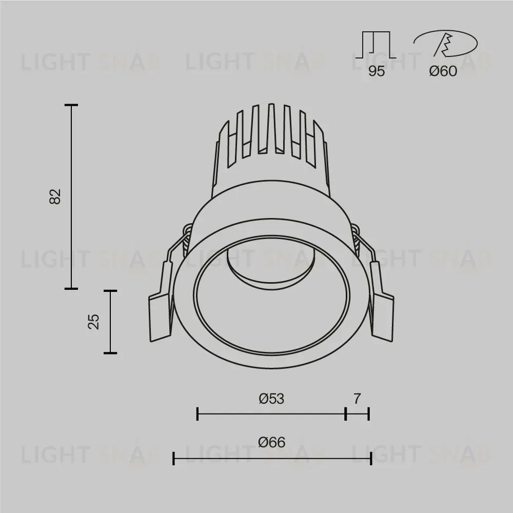 Встраиваемый светильник Maytoni Technical Dip Hight DL123-10W-2.7K-W DL123-10W-2.7K-W