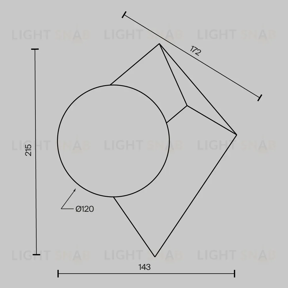 Настенный светильник Maytoni Cubeo MOD445WL-01B MOD445WL-01B