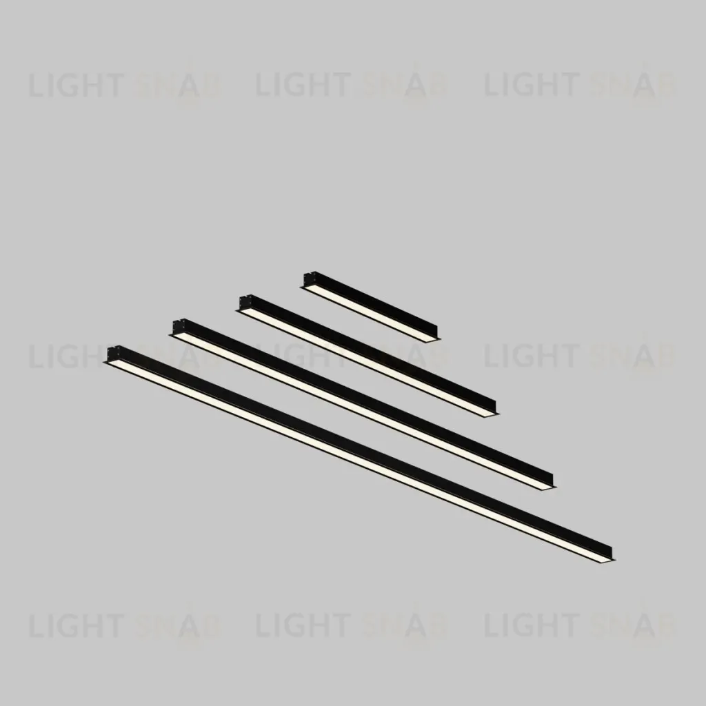 Линейный встраиваемый светильник Maytoni Technical 3000K 50x35 (Черный, 1 м) LL313011 LL313011