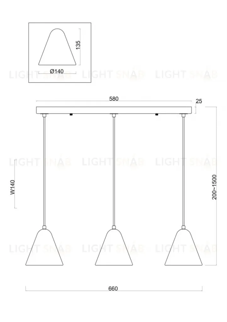 Подвесной светильник Freya Falke Market FR8004PL-03WG FR8004PL-03WG