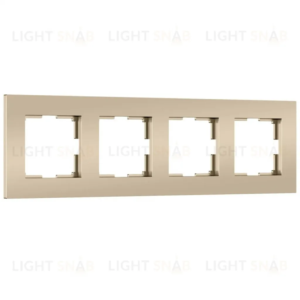 Рамка на 4 поста Werkel Slab (шампань софт) W0042911 4690389218446 a071627 4690389218446