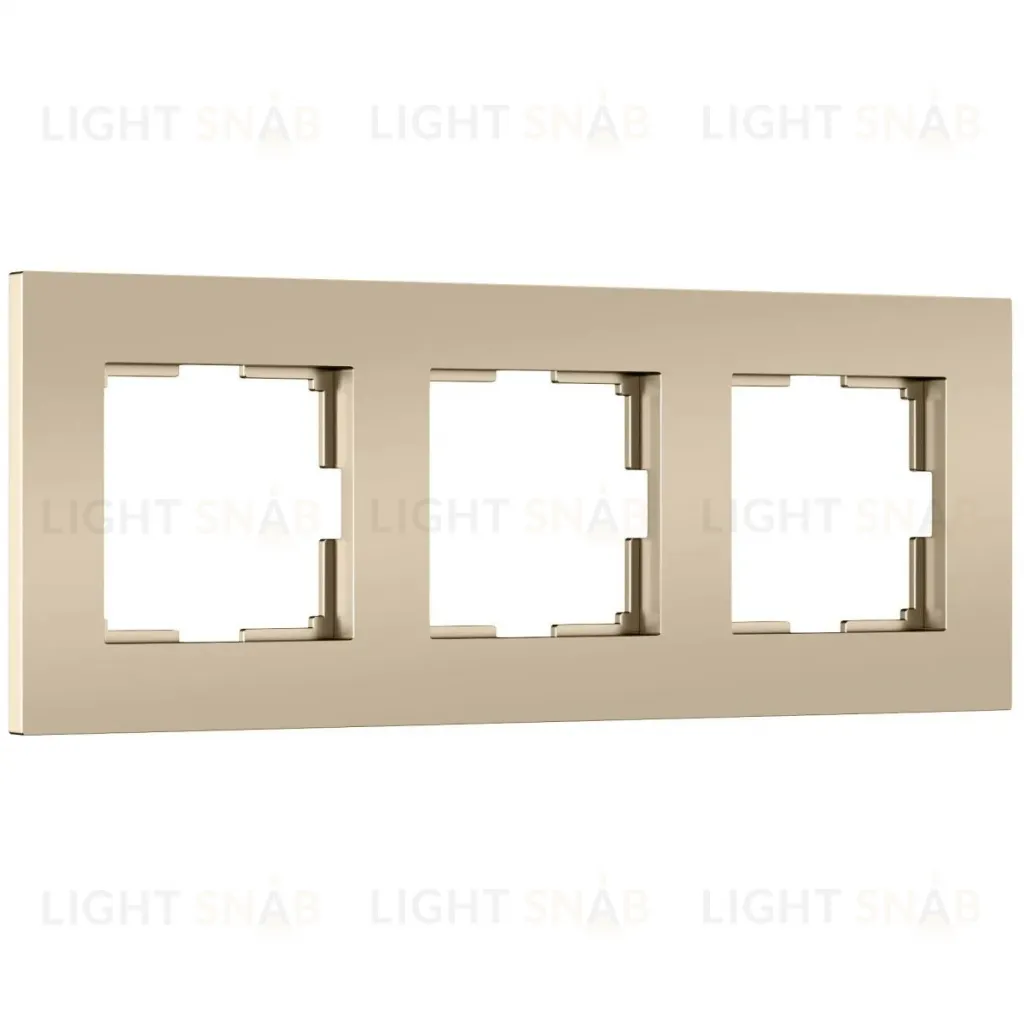 Рамка на 3 поста Werkel Slab (шампань софт) W0032911 4690389218422 a071625 4690389218422