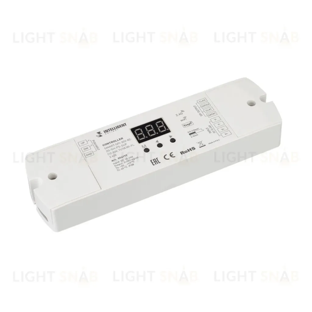 Контроллер Arlight SMART-SPI-302-82-2G-SH-PS-SUF (12-24V, TUYA Wi-Fi, 2.4G) (IARL, IP20 Пластик) 054177 054177