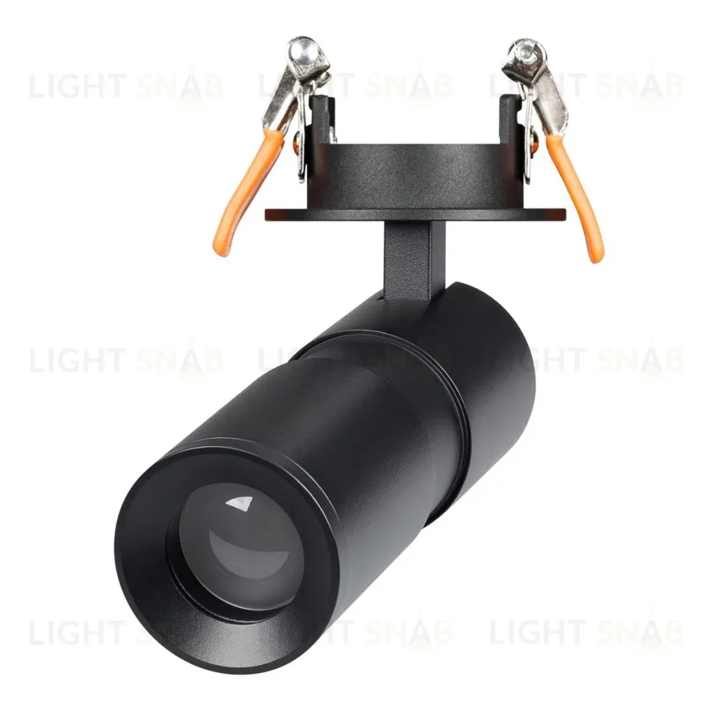Спот Arlight LGD-ARTEMIS-BUILT-FLAP-R55-12W Warm2700 (BK, 8-80 deg, 230V) (IP20 Металл) 062274 062274