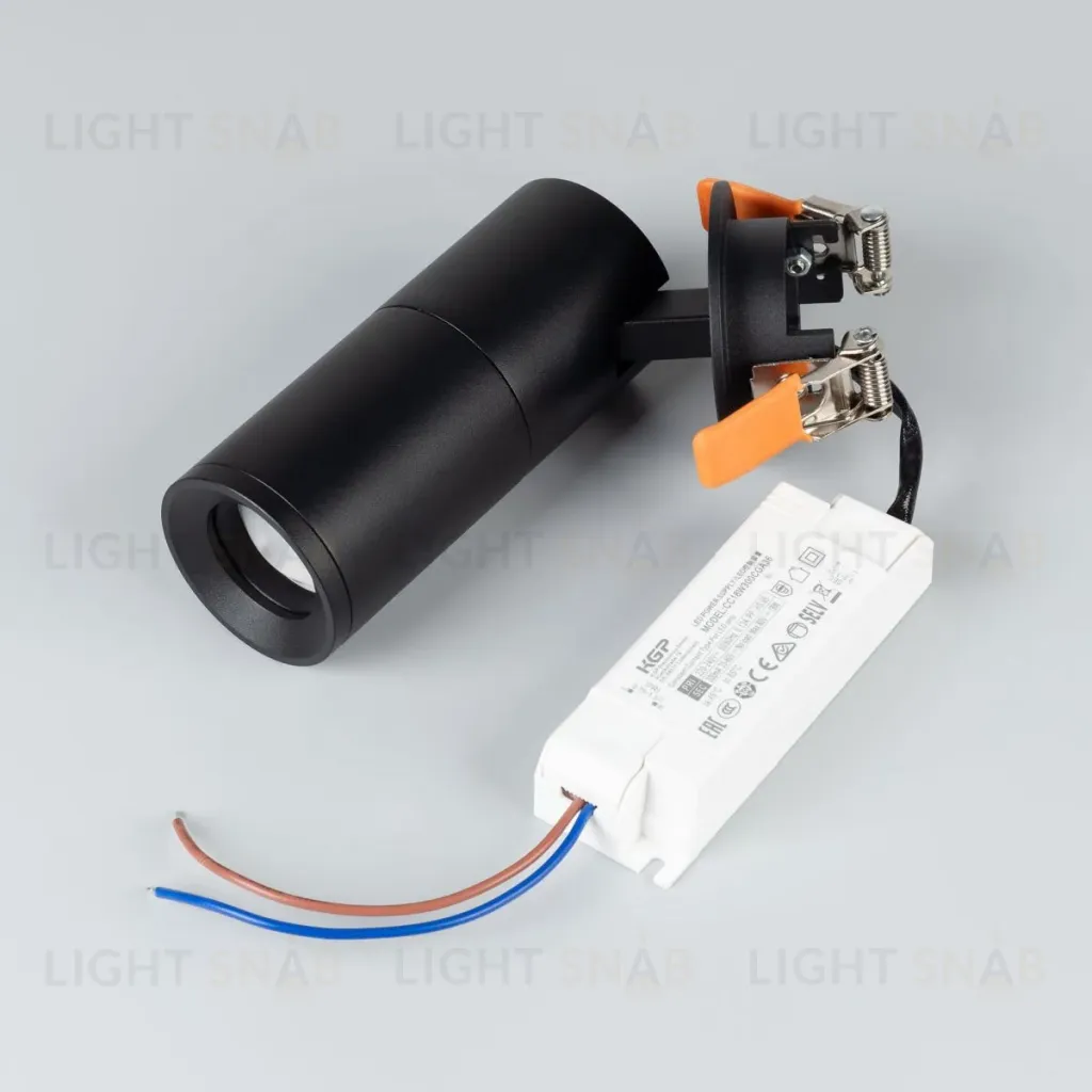 Спот Arlight LGD-ARTEMIS-BUILT-FLAP-R55-12W Warm2700 (BK, 8-80 deg, 230V) (IP20 Металл) 062274 062274