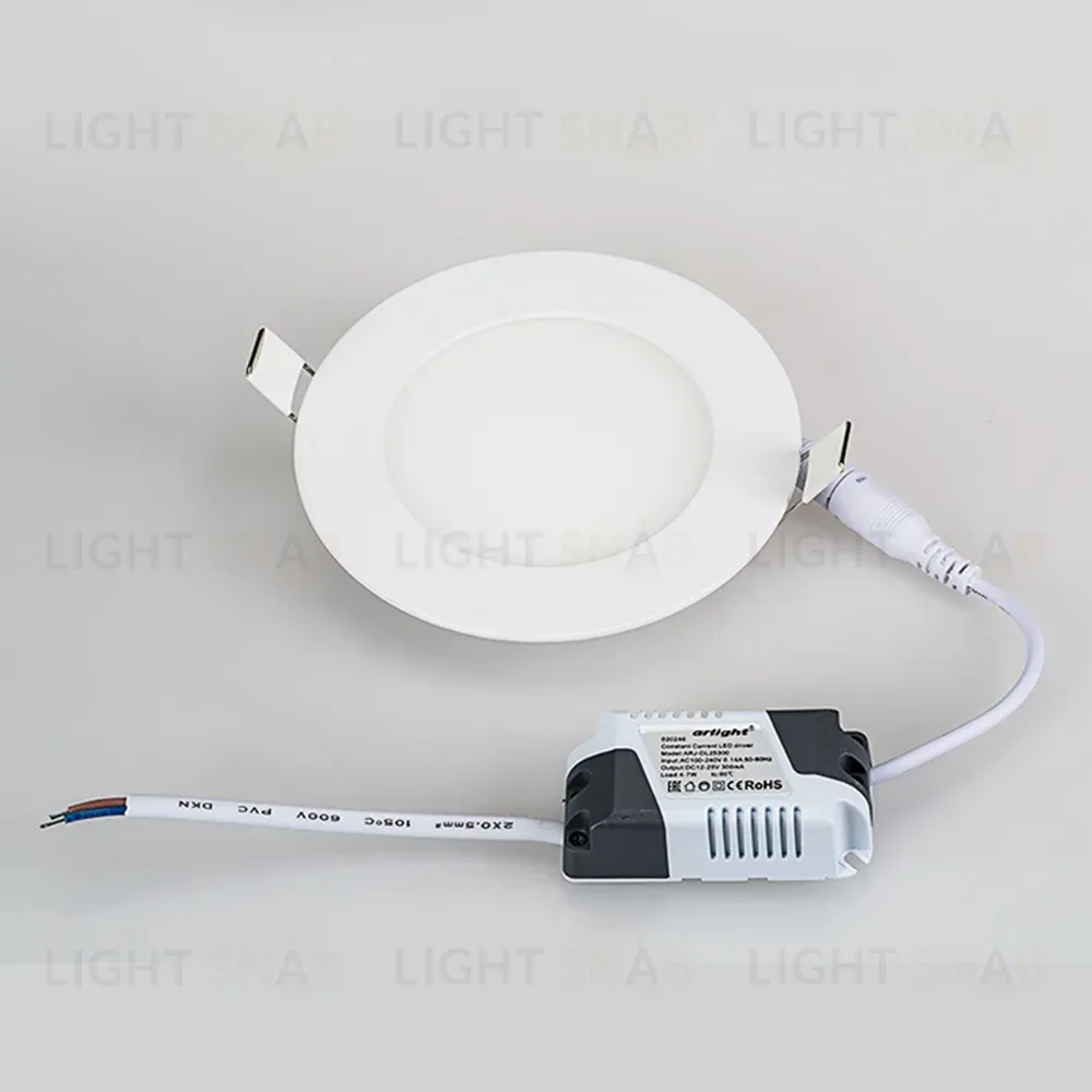 Встраиваемый светильник Arlight MS-EDGE-R120-6W Warm3000 (WH, 115 deg, 230V) (IP44 Металл) 049176 049176