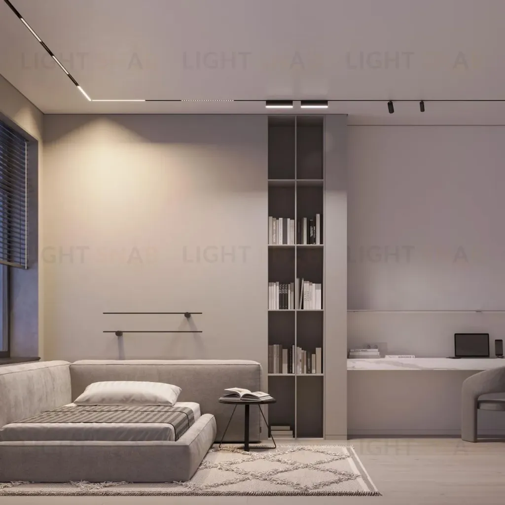Трековый магнитный светильник Arlight MAG-ORIENT-DOTS-L465-16W Day4000-MIX (BK, 24 deg, 48V, TUYA Zigbee) (IP20 Металл) 053813 053813