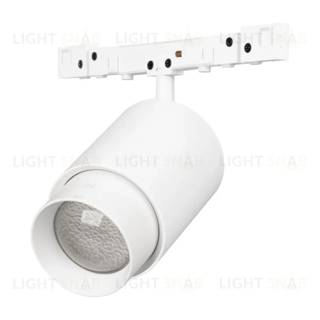 Трековый магнитный светильник Arlight MAG-MICROCOSM-SPOT-ZOOM-R38-5W Warm3000 (WH, 10-55 deg, 24V) (IP20 Металл) 051805 051805