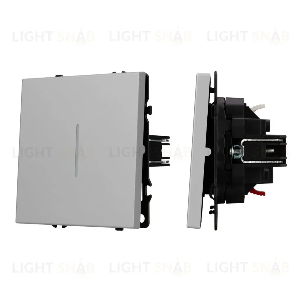 Механизм выключателя одноклавишный проходной Arlight LED SWT-NOBE-MKP1-SFPL-L-IS (230V, 10A) 059431 059431