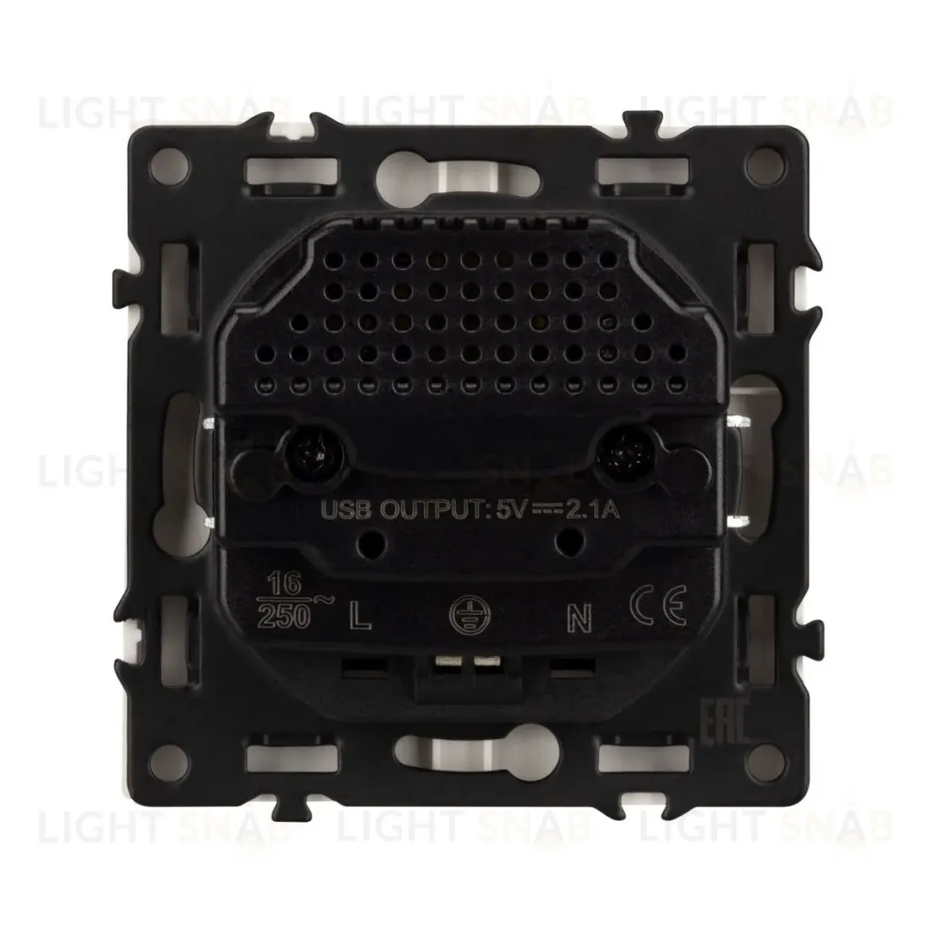 Механизм розетки Arlight с USB зарядкой SCT-NOBE-MUAA-SFPL-CA (230V, 16A) 059442 059442