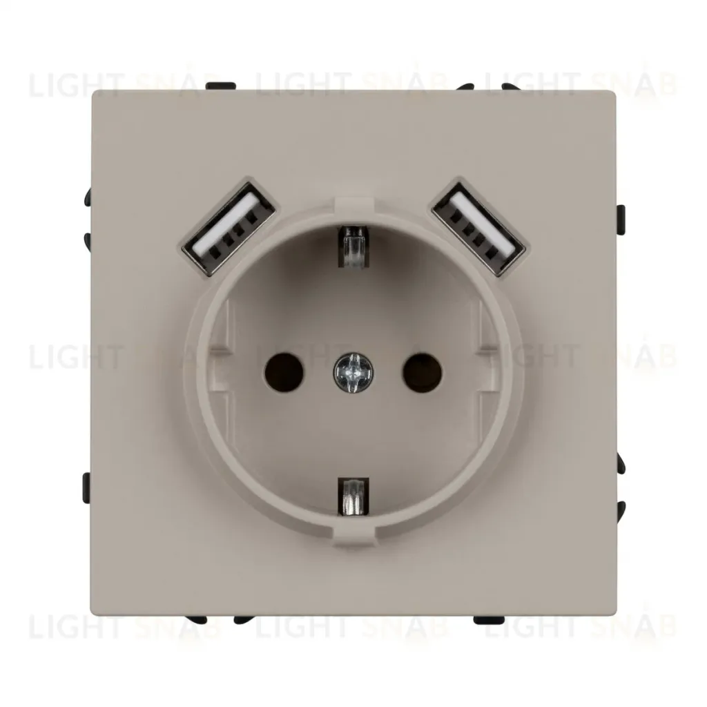 Механизм розетки Arlight с USB зарядкой SCT-NOBE-MUAA-SFPL-CA (230V, 16A) 059442 059442