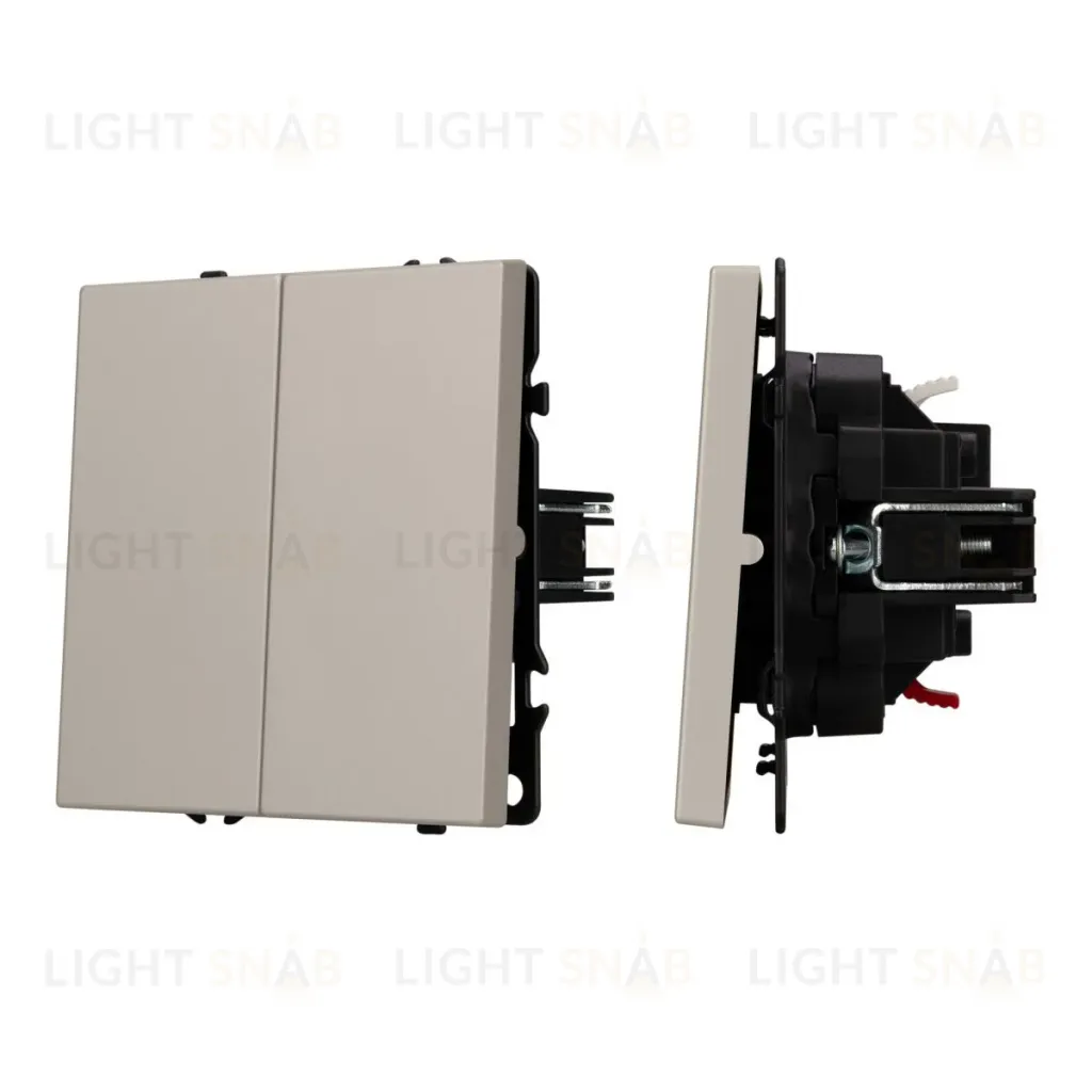 Механизм выключателя двухклавишный непроходной Arlight SWT-NOBE-MK02-SFPL-CA (230V, 10A) 059419 059419