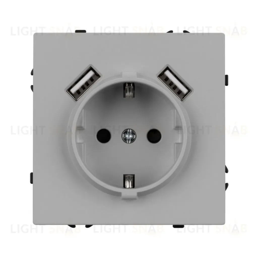Механизм розетки Arlight с USB зарядкой SCT-NOBE-MUAA-SFPL-IS (230V, 16A)  059443 059443